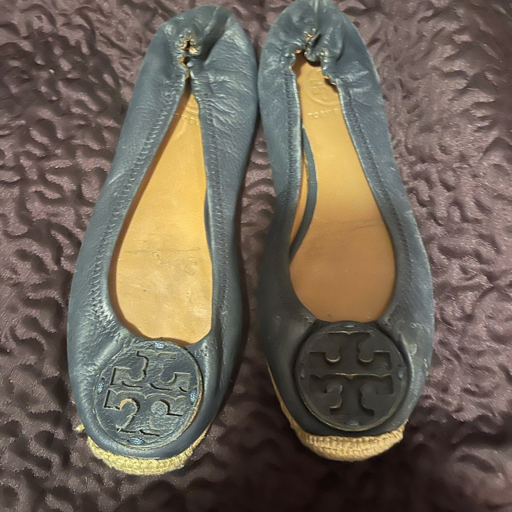 Tory Burch espadrille shoe navy blue